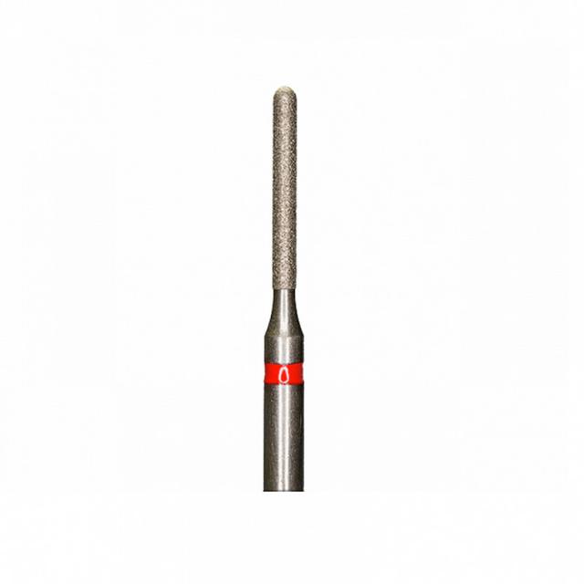 8 mm Parallel Round Top Diamond Bur Red 1.4 mm