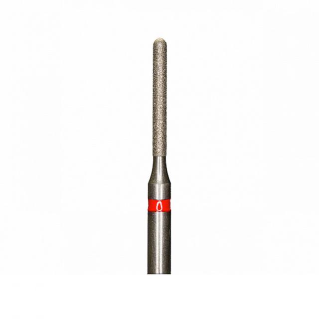 8 mm Parallel Round Top Diamond Bur Red 1.6 mm