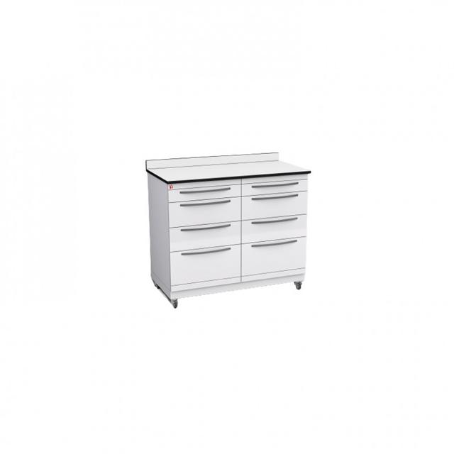 Al Yarmuk Mobile Treatment Cabinet With White Solid Phenolic Compact Top 12 mm Y-Mo121-121-C