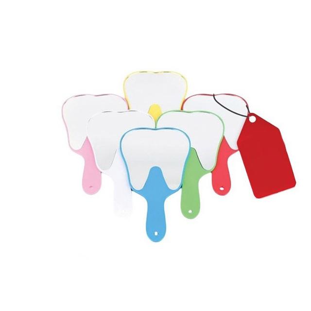 5 x Dental Teeth Shape Mirror Any Color + 1 Free