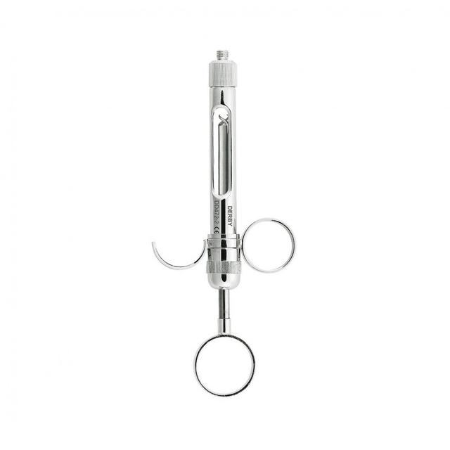 Two Ring Anesthesia Syringe Instrument With Metric Thread