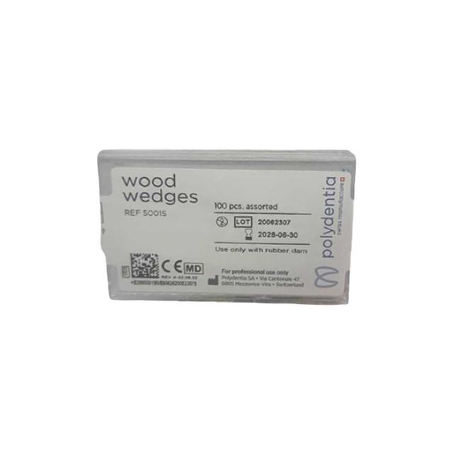 Polydentia Wood Wedges Assorted 100 Pcs