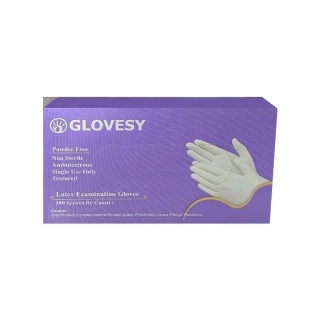 Glovesy Latex Examination Powder-Free Medium White