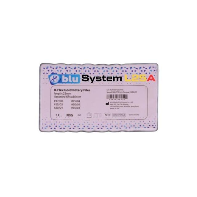 Blu B Flex Gold Blister Rotary Files Assorted L 25 mm