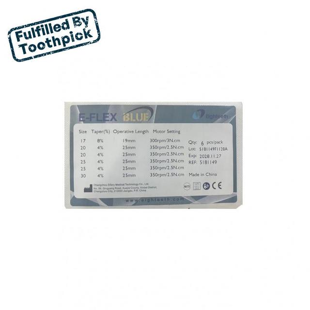 E-Flex Blue #17-30 Taper 4% - 6 Files