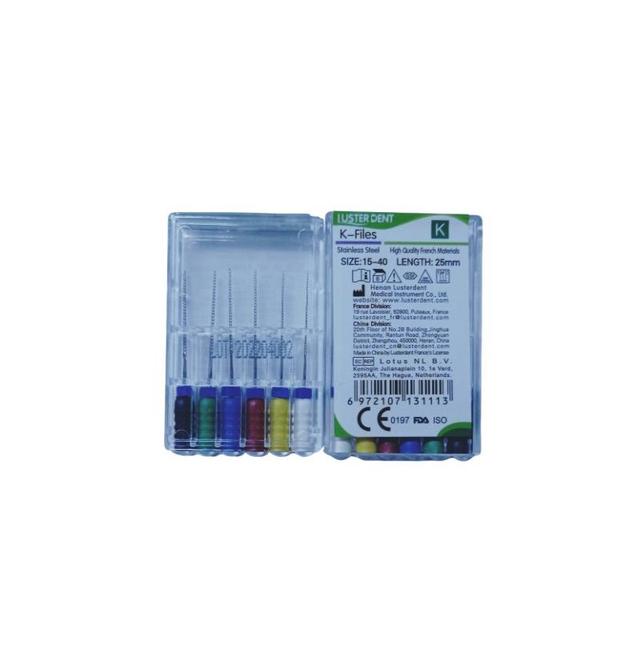 Luster Dent Stainless Steel K-Files #15-40 - 25 mm