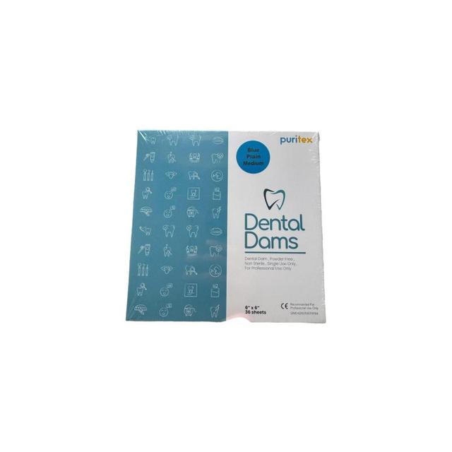 Dental Dam 6 x 6 inch Blue Medium