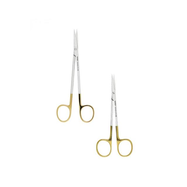 2 x Kelly Gum Scissors TC Curved 16 cm + Iris Gum Scissors TC Curved 11 cm Free