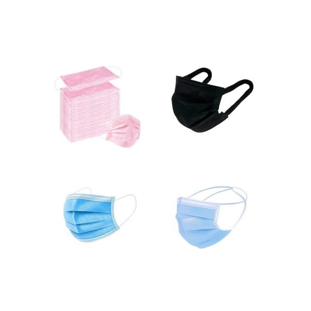 5 x Comfort Mask Single Pack Black + 5 x Hijab Facemask Head-Loop Single Pack + 5 x Female Facemask Pink + 5 x Face Mask Melt Blown