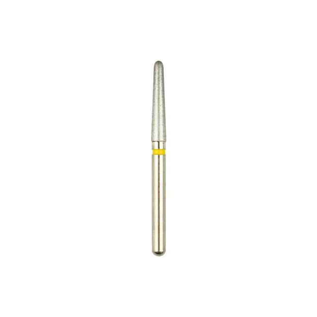 Shofu Stone Tapered Cylinder Round End Yellow 018