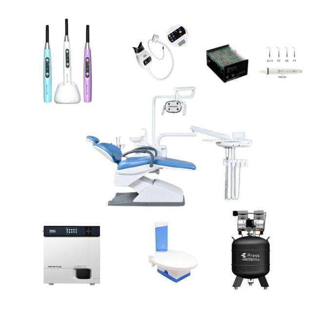 Roson R1+ Dental Unit + Fomos Autoclave Foster 18L + Compressor 40L + Light Cure Q5 + Scaler Built in + Fomos Sealing Machine Foseal - 02A + Bleaching Device + 3 in 1 Holder