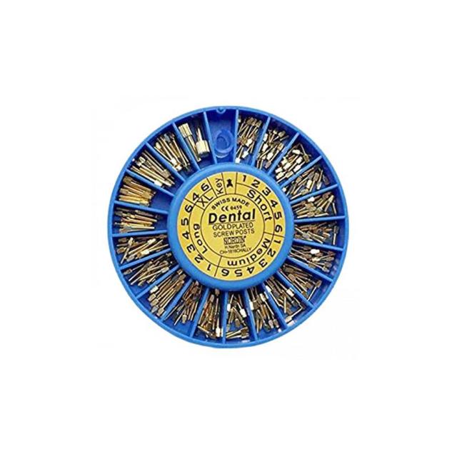 Gold Dental Screw Post Kit 240 Pcs