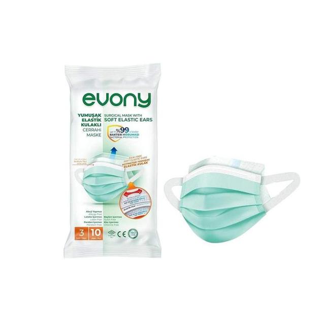 5 Packs Of Evony Facemask Melt-Blown Soft-Loop