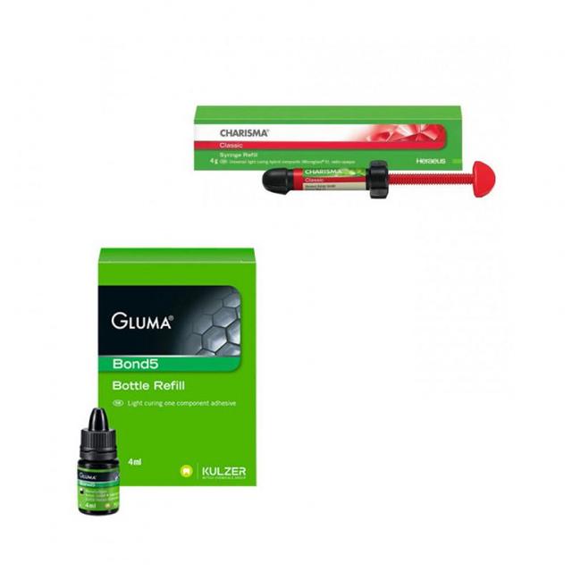 5 x Charisma Classic Syringe Any Shade + Gluma Bond5 4 ml Free