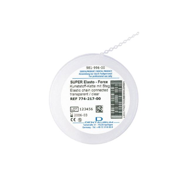 Memory Chain Super Elastic Force With Connector Transparent 4.5 m