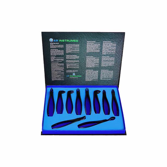 Extraction Forceps Plasma Black Set Of 10 Pcs